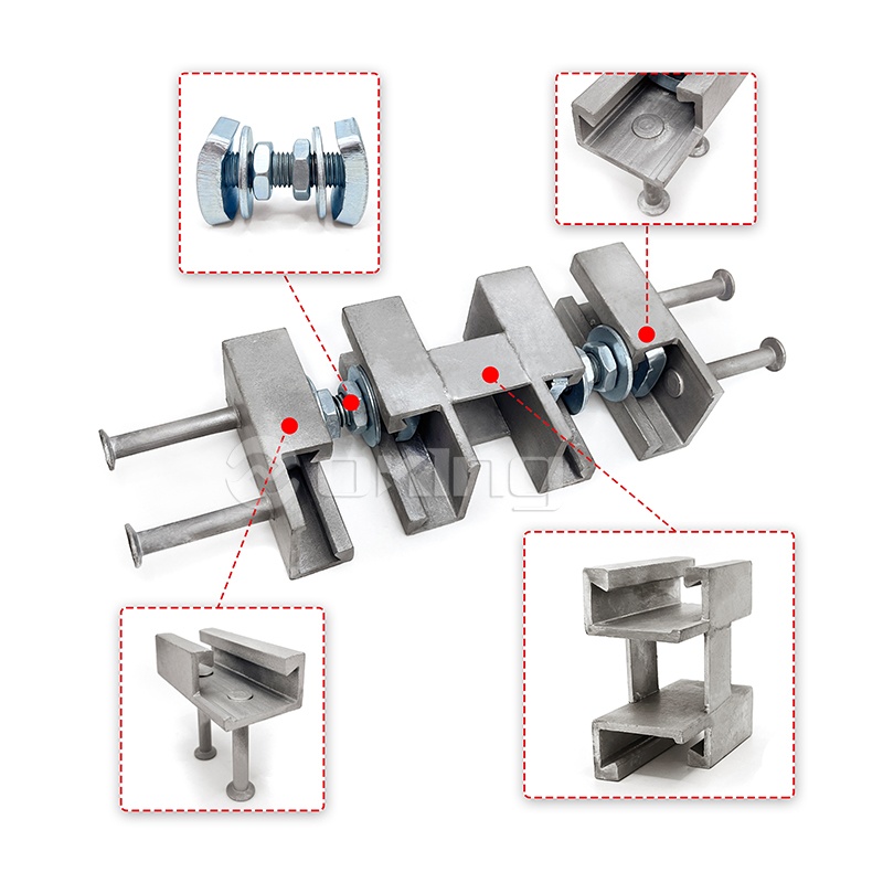 Accessori in cemento prefabbricato in Cina Fornitore OEM rivetato 49*30 Cast in Channel Anchor Channel