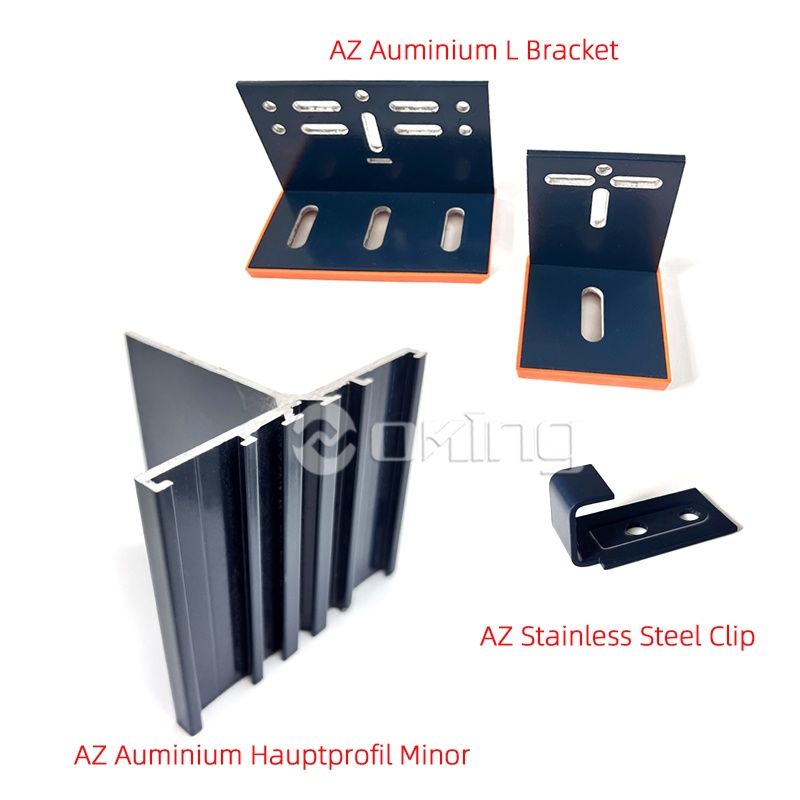 Sistema di installazione professionale per facciate di edifici con fissaggio nascosto/a vista per pannelli in ceramica terracotta